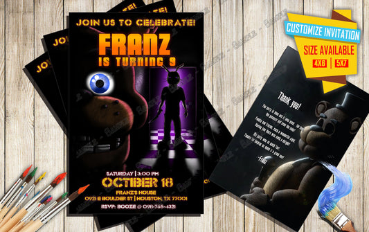 Five nights at freddy's Movie poster V3