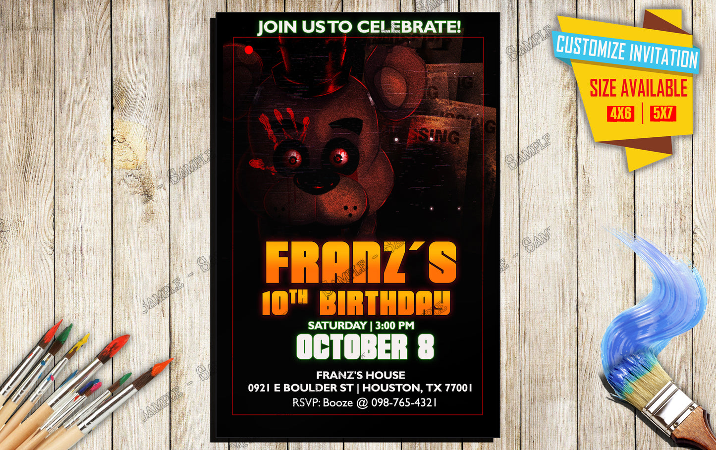 Five nights at freddy's Movie poster V5