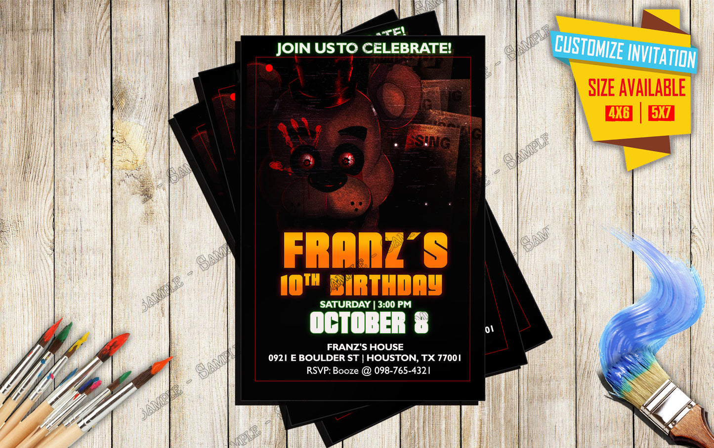 Five nights at freddy's Movie poster V5