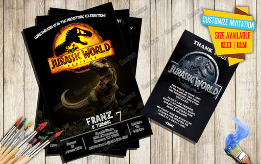 Jurassic Worlds Dominion - Birthday Invitation D12