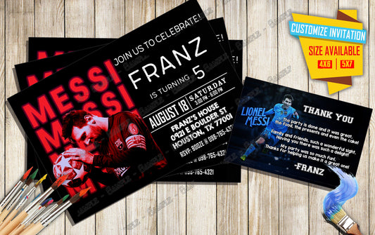 Lionel Messi - Birthday Invite V2