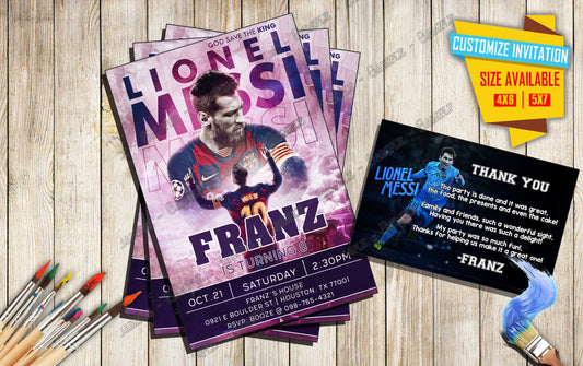 Lionel Messi - Birthday Invite V3