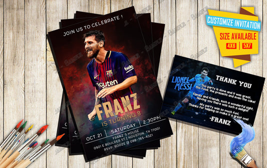 Lionel Messi - Birthday Invite V4