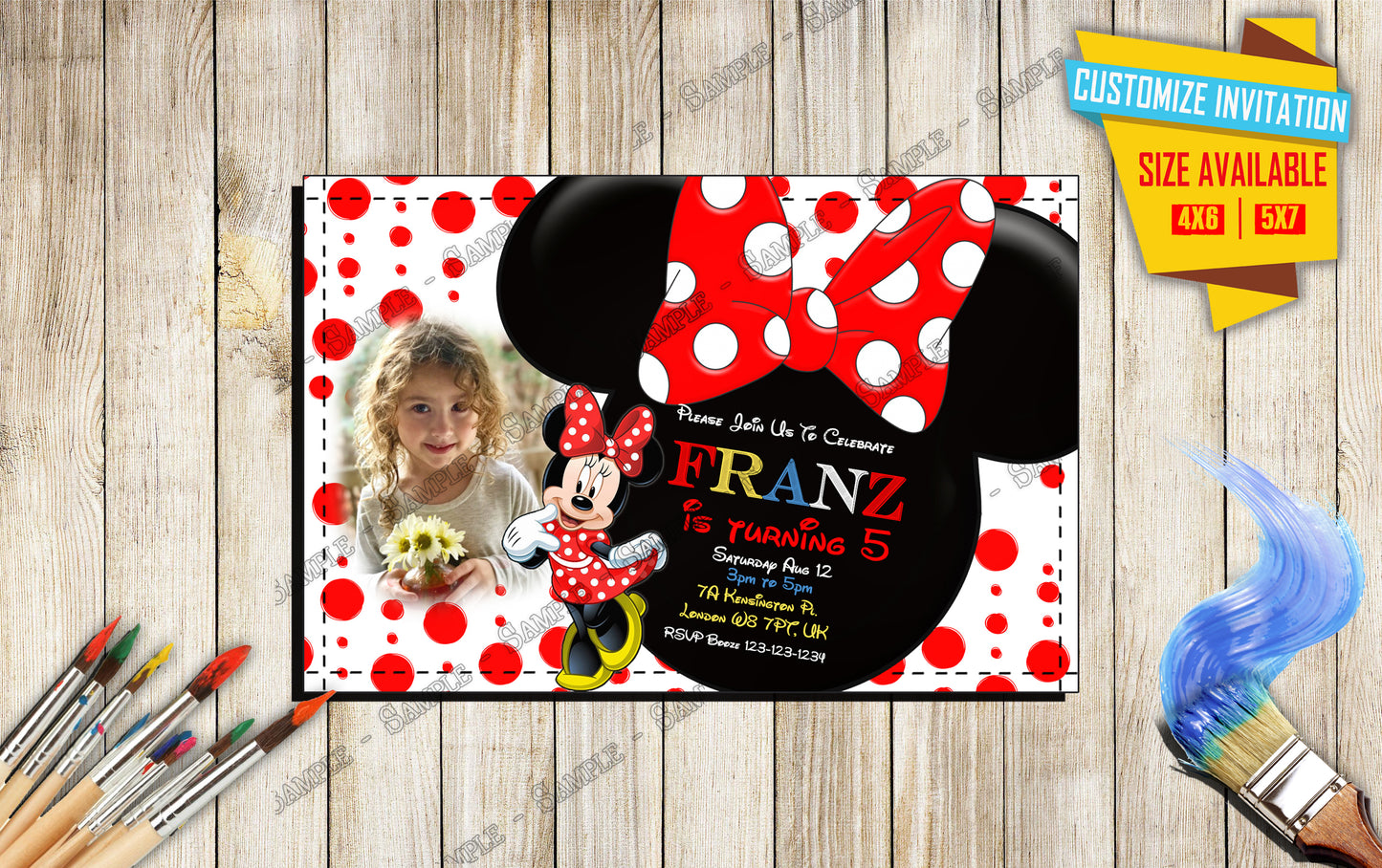 MICKEY MOUSE - Photo - Birthday Invite V4