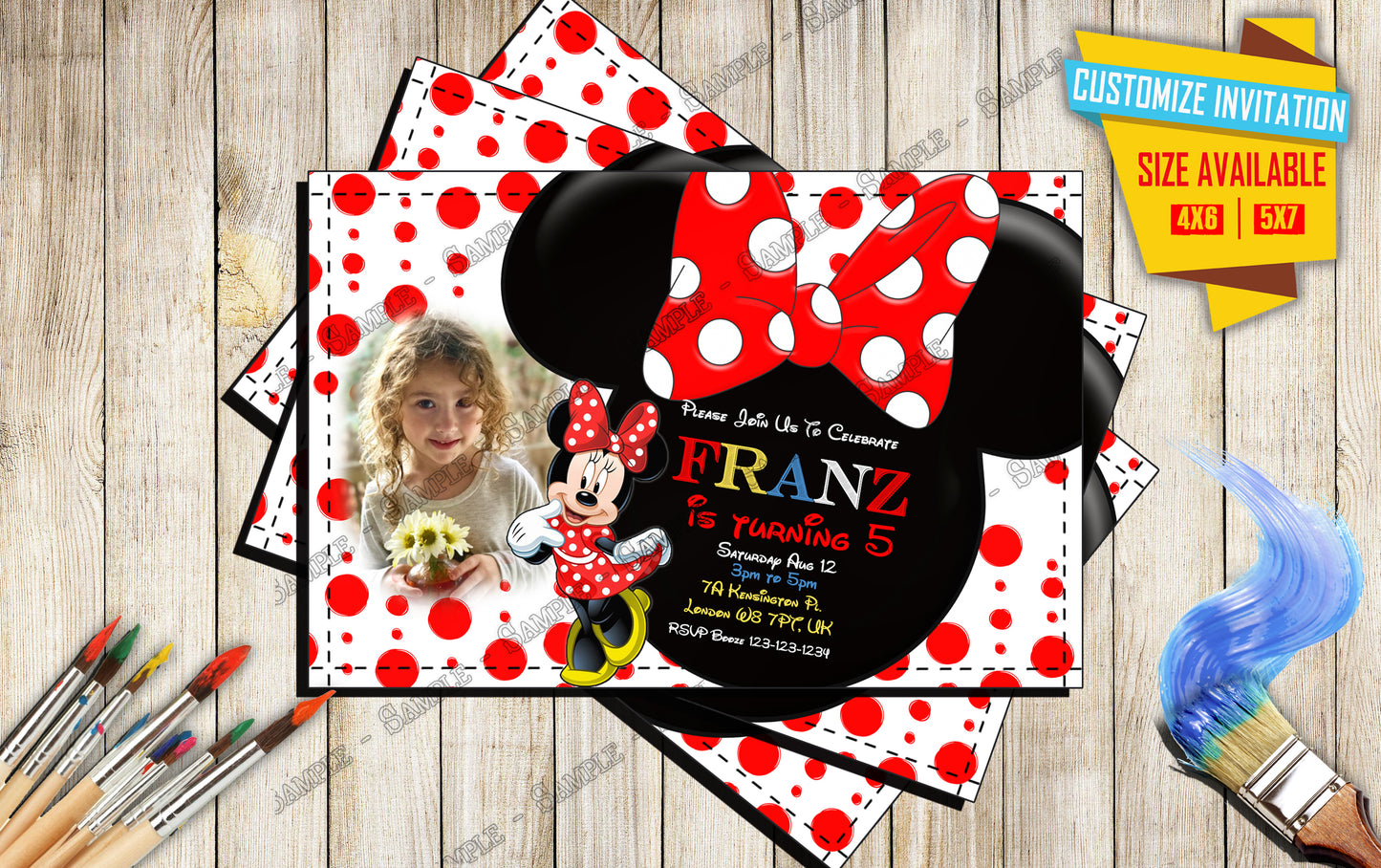 MICKEY MOUSE - Photo - Birthday Invite V4