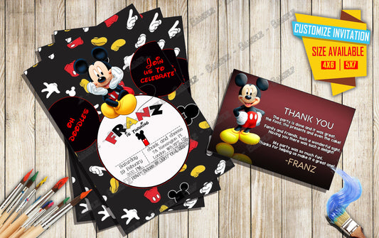 Mickey Mouse - Birthday Invitation V2