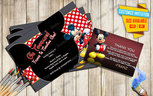 Mickey Mouse - Birthday Invitation V3