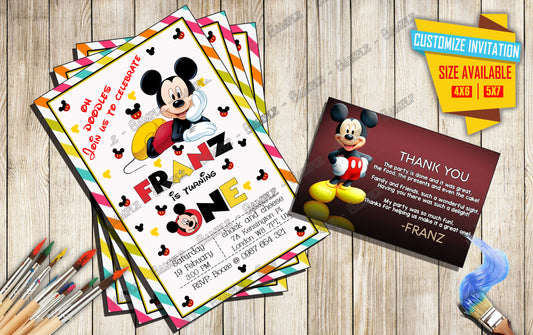 Mickey Mouse - Birthday Invitation V4