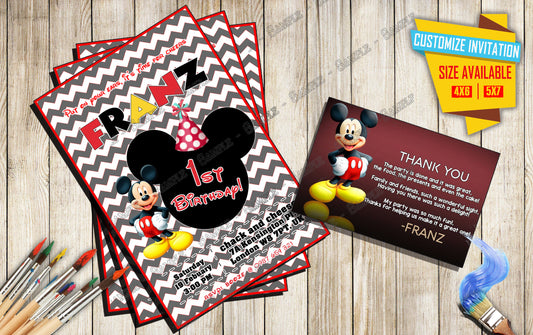 Mickey Mouse - Birthday Invitation V5