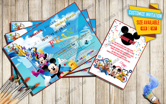 Mickey and friends - Birthday Invitation V4