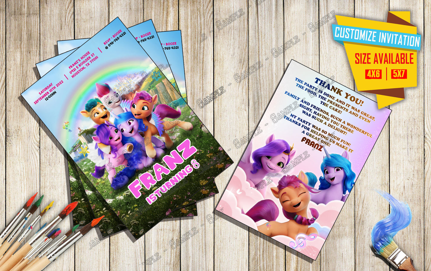 My Little Pony - Birthday Invitation - A New Generation D1