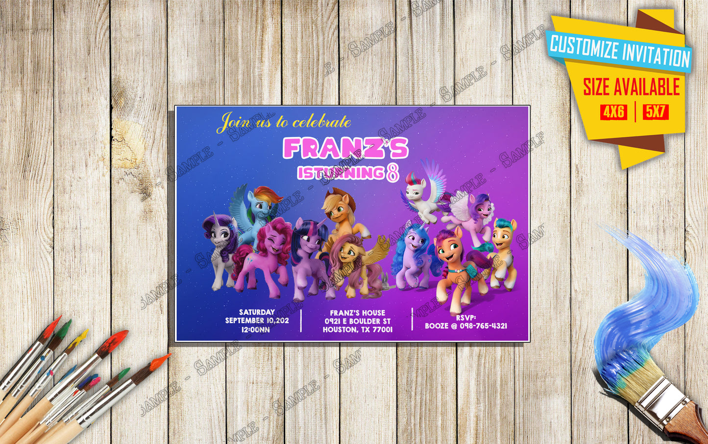 My Little Pony - Birthday Invitation - A New Generation D2