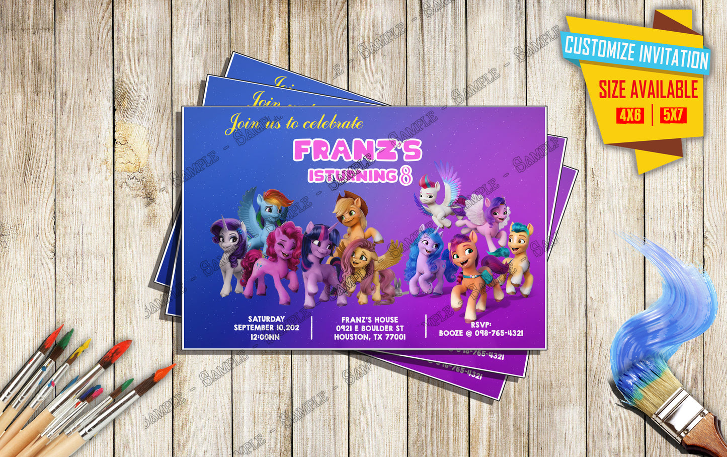 My Little Pony - Birthday Invitation - A New Generation D2