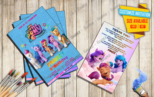 My Little Pony - Birthday Invitation - A New Generation D3