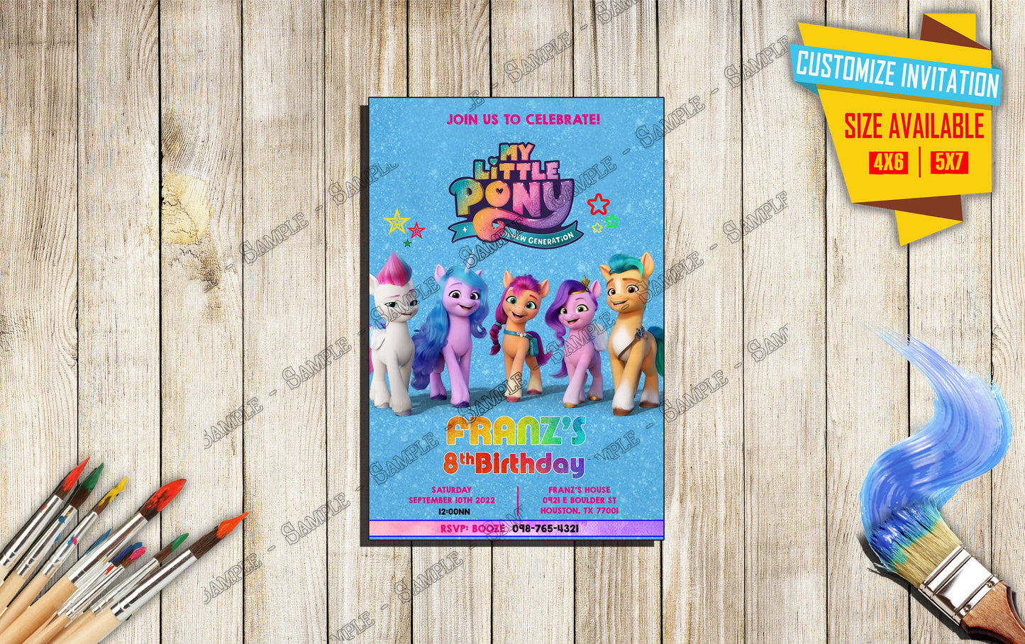 My Little Pony - Birthday Invitation - A New Generation D3