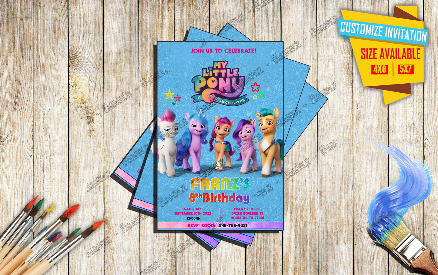 My Little Pony - Birthday Invitation - A New Generation D3