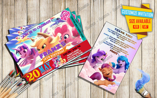 My Little Pony - Birthday Invitation - A New Generation D4