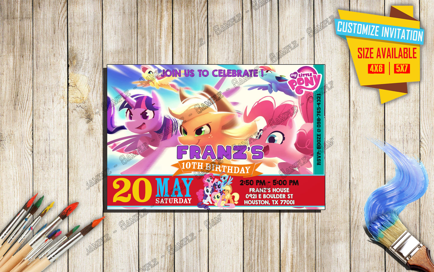 My Little Pony - Birthday Invitation - A New Generation D4