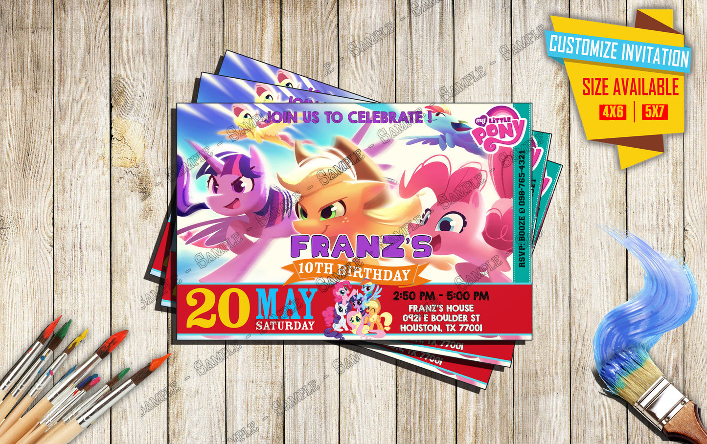 My Little Pony - Birthday Invitation - A New Generation D4