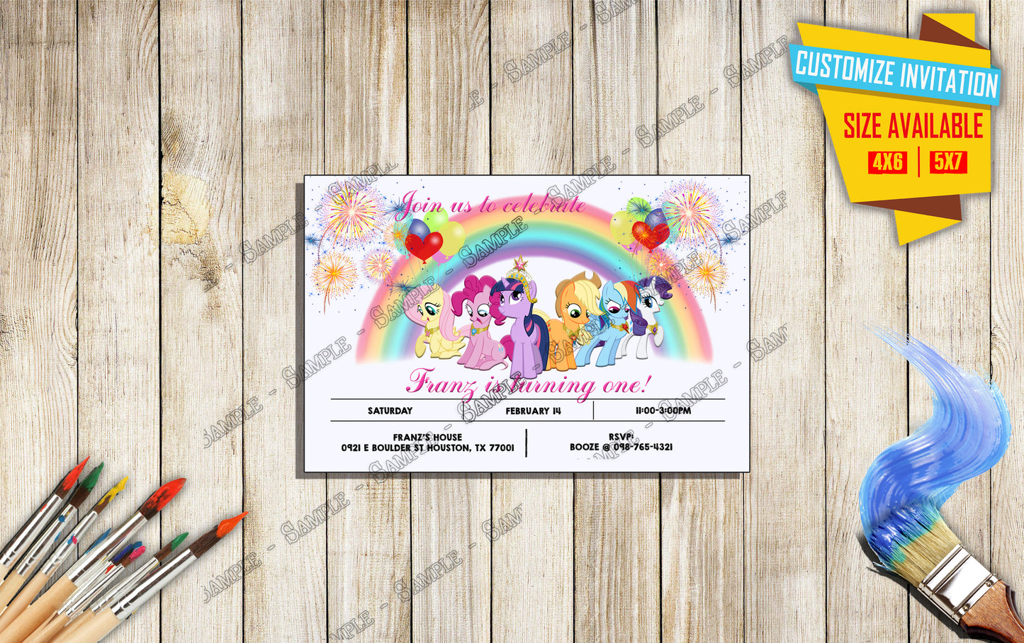 My Little Pony - Birthday Invitation - A New Generation D5