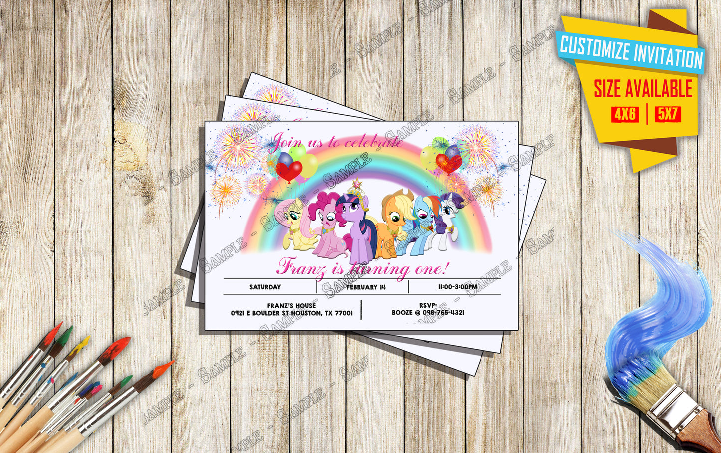 My Little Pony - Birthday Invitation - A New Generation D5